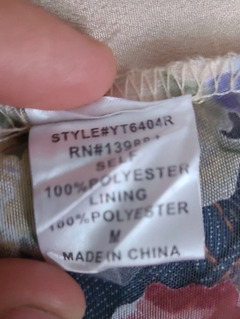 Peach Floral Print SHEER Polyester Top - Picture 2 of 10